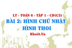 Cách nhận biết hình chữ nhật, hình thoi, công thức tính chu vi, diện tích hình chữ nhật, hình thoi? Toán 6 bài 2 c3cd1